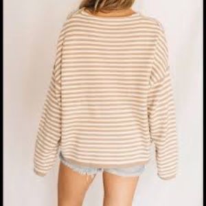 CJLA Wesley Sweater Tan and White